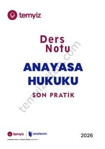 Anayasa Hukuku 25-26 Bahar Son Pratik