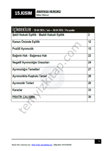 Anayasa Hukuku 25-26 Bahar Son Pratik