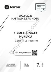 Kıymetli Evrak Hukuku 22-23 Güz 7
