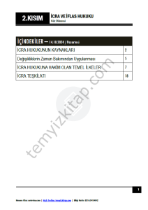 İcra ve İflas Hukuku 24-25 Güz 2