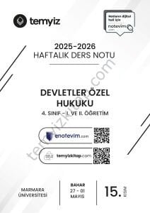 Devletler Özel Hukuku 25-26 Bahar 15