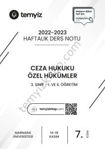 Ceza Hukuku Özel Hükümler 22-23 Güz 7