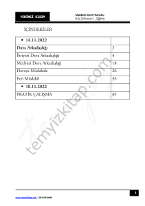Medeni Usul Hukuku 1.Öğretim 22-23 Güz 7