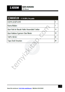 Eşya Hukuku 24-25 Güz 2