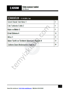 Türk Hukuk Tarihi ÇİFT 24-25 Güz 2