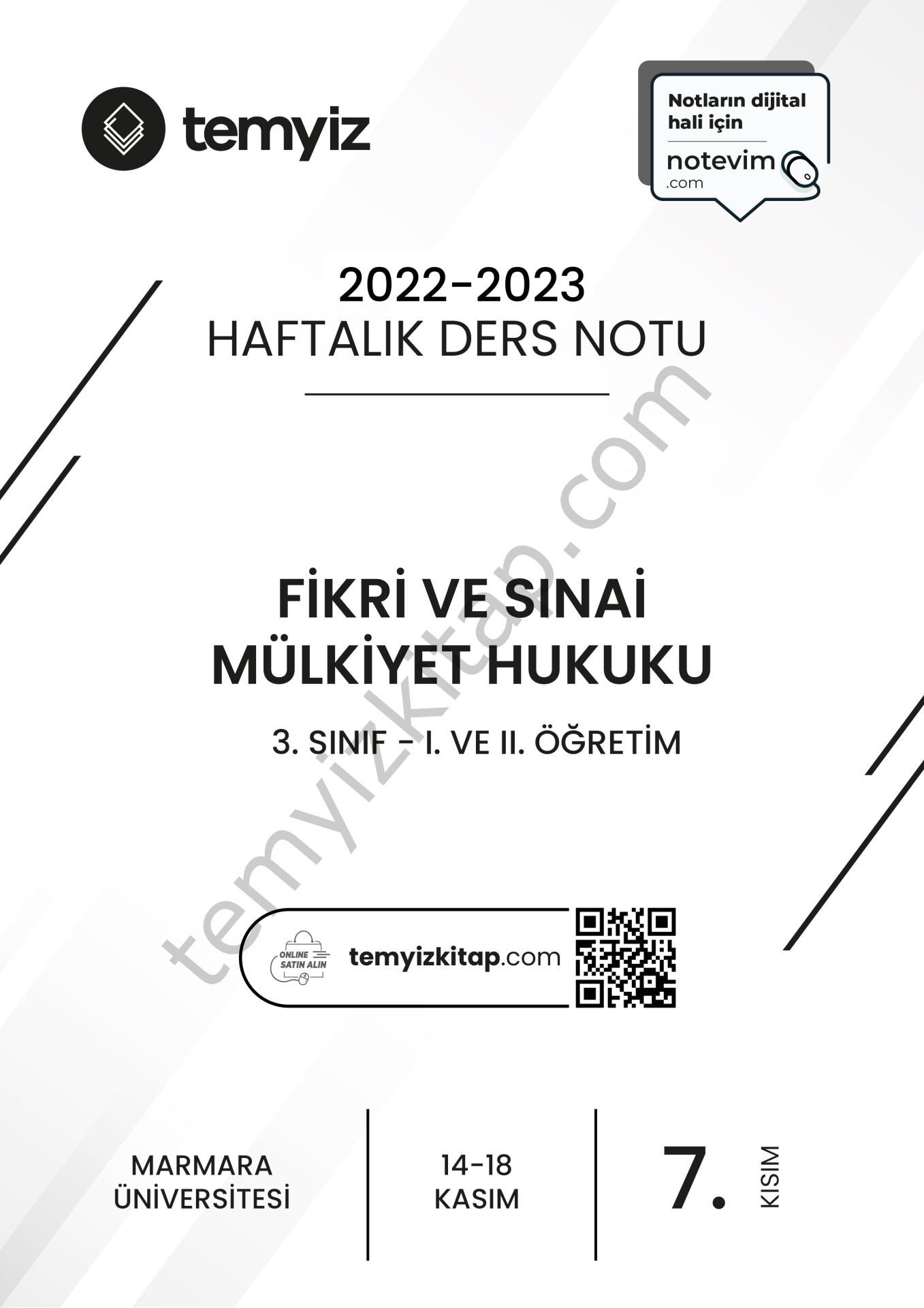 Fikri ve Sınai Mülkiyet Hukuku 22-23 Güz 7