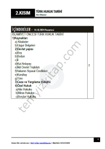 Türk Hukuk Tarihi TEK 24-25 Güz 2