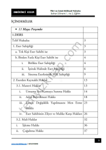 Fikri ve Sınai Mülkiyet Hukuku 22-23 Bahar 11