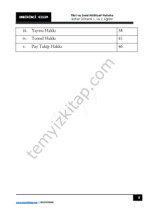 Fikri ve Sınai Mülkiyet Hukuku 22-23 Bahar 11