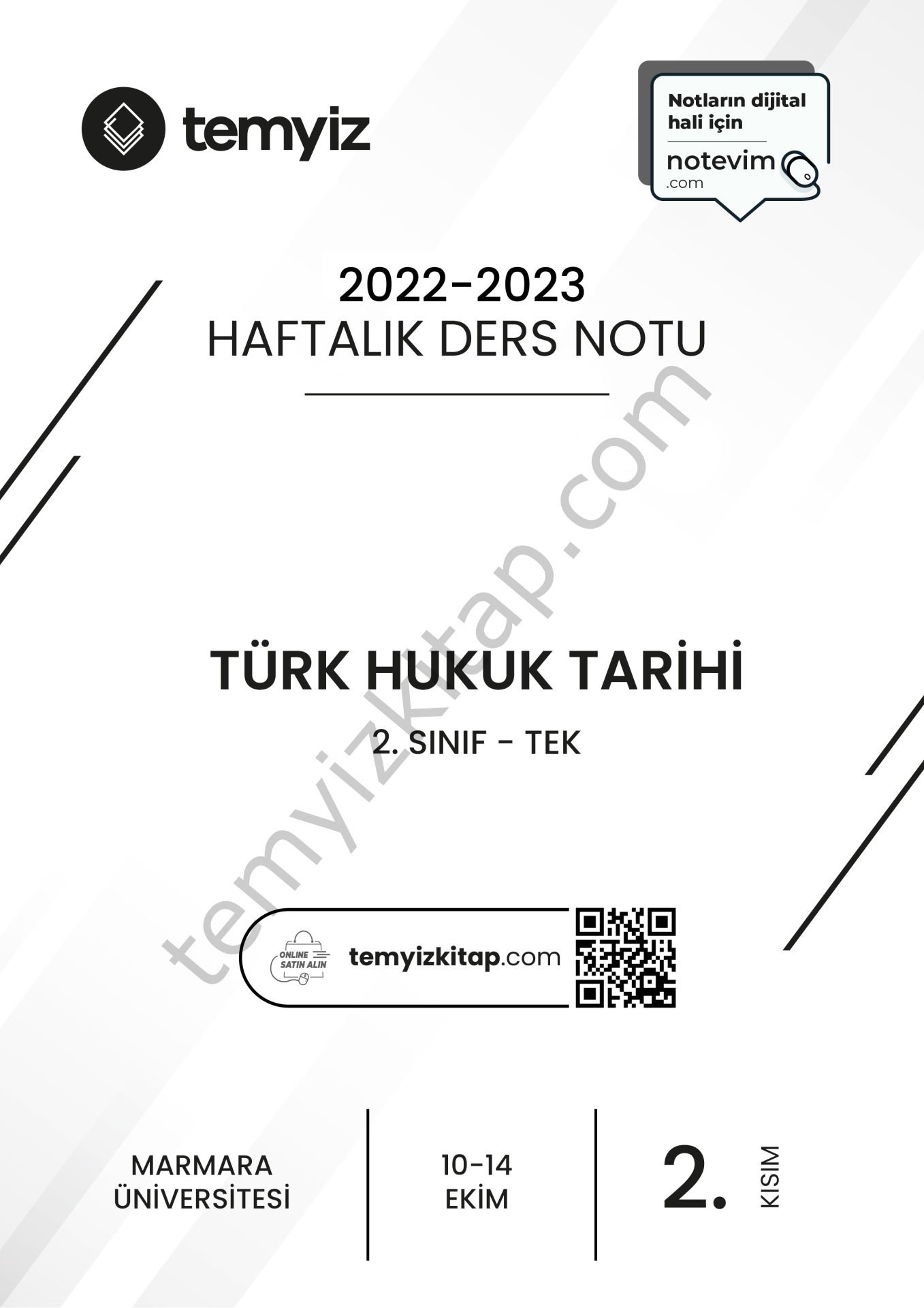 Türk Hukuk Tarihi TEK 22-23 Güz 2