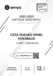 Ceza Hukuku Genel Hükümler 1.Öğretim TEK 22-23 Bahar 12