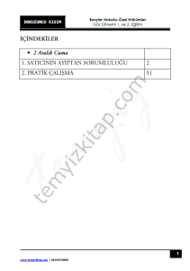 Borçlar Hukuku Özel Hükümler 22-23 Güz 9