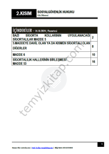 Sosyal Güvenlik Hukuku 24-25 Güz 2