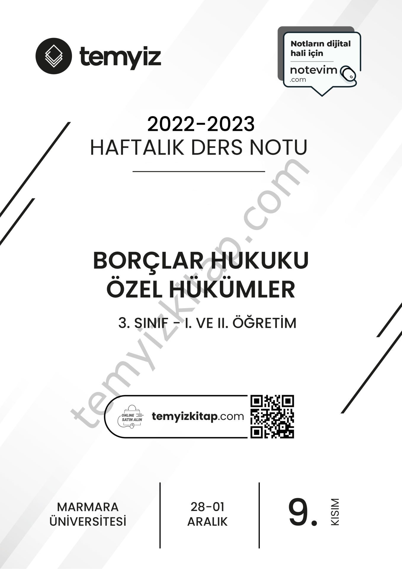 Borçlar Hukuku Özel Hükümler 22-23 Güz 9