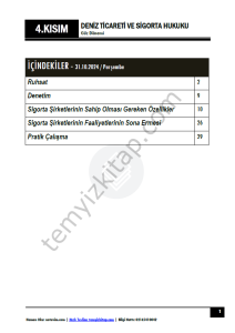 Deniz Ticareti ve Sigorta Hukuku 24-25 Güz 4