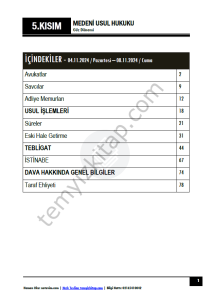 Medeni Usul Hukuku 24-25 Güz 5