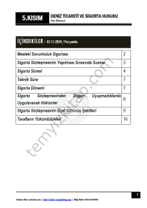 Deniz Ticareti ve Sigorta Hukuku 24-25 Güz 5