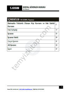 Sosyal Güvenlik Hukuku 24-25 Güz 5