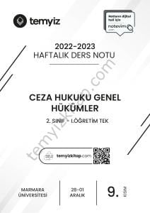 Ceza Hukuku Genel Hükümler 1.Öğretim TEK 22-23 Güz 9