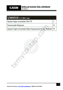 Borçlar Hukuku Özel Hükümler 24-25 Güz 6