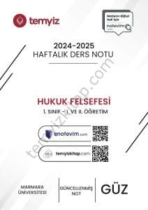Hukuk Felsefesi 24-25 Güz 1-15 Tüm Haftalar