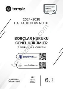 Borçlar Hukuku Genel Hükümler 24-25 Güz 6