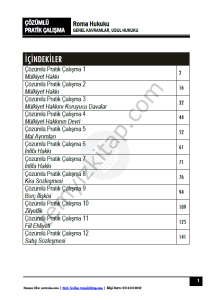 Roma Hukuku 2024-2025 Güz Dönemi Çözümlü Pratik Kitapçığı