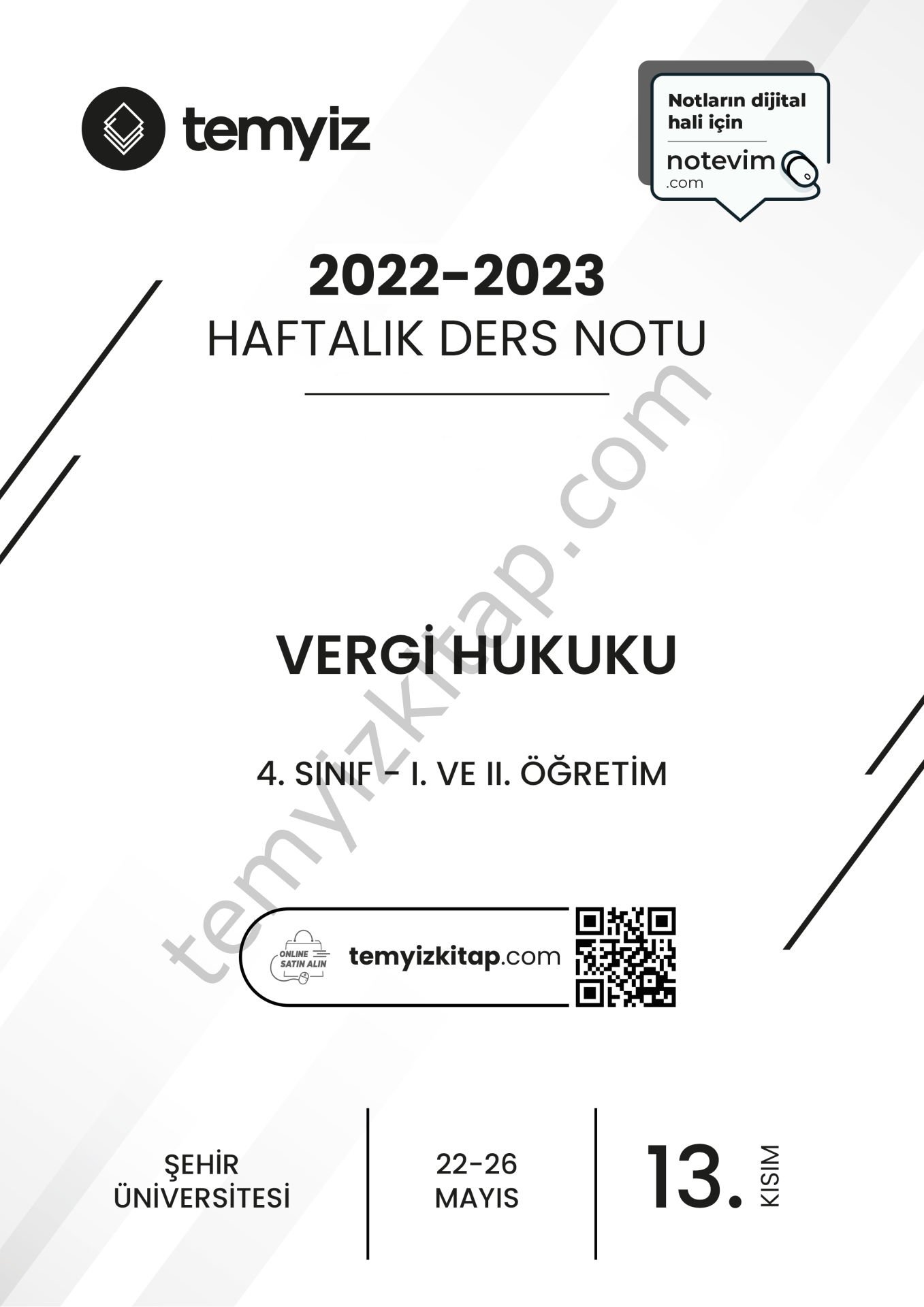 Şehir Üniversitesi Vergi Hukuku 22-23 Bahar 13