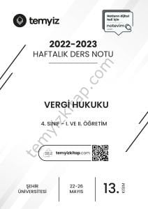 Şehir Üniversitesi Vergi Hukuku 22-23 Bahar 13