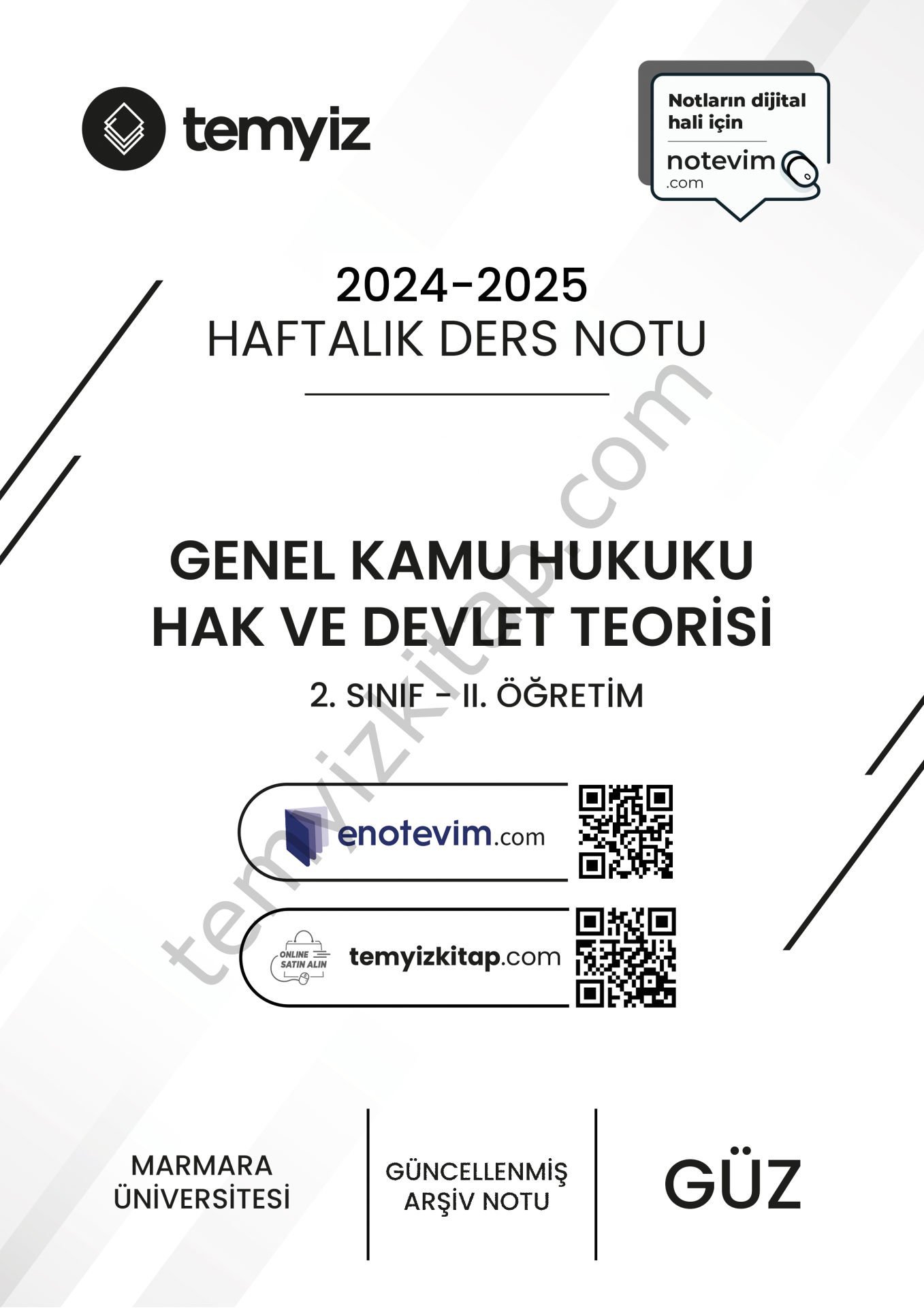GKH Hak ve Devlet Teorisi 2.Öğretim 24-25 Güz 1-15 Tüm Haftalar