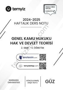 GKH Hak ve Devlet Teorisi 2.Öğretim 24-25 Güz 1-15 Tüm Haftalar