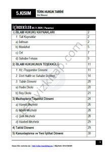 Türk Hukuk Tarihi TEK 24-25 Güz 5