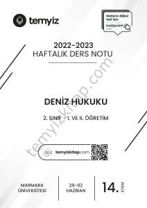 Deniz Hukuku 22-23 Bahar 14