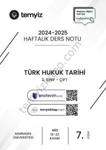 Türk Hukuk Tarihi ÇİFT 24-25 Güz 7