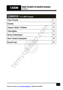 Deniz Ticareti ve Sigorta Hukuku 24-25 Güz 7