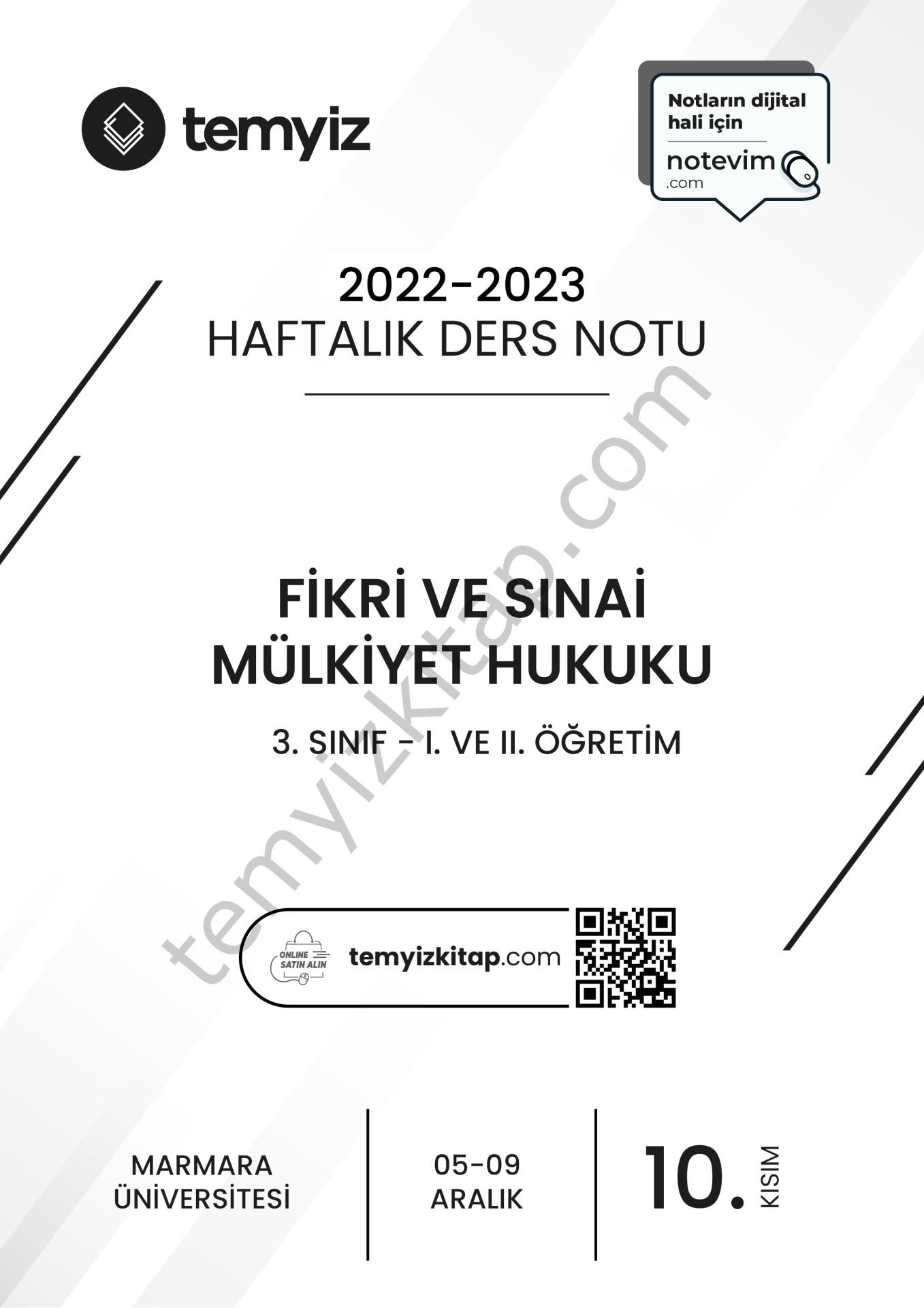 Fikri ve Sınai Mülkiyet Hukuku 22-23 Güz 10
