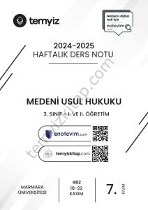 Medeni Usul Hukuku 24-25 Güz 7