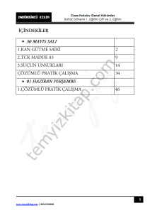 Ceza Hukuku Genel Hükümler 1.Öğretim Çift ve 2.Öğretim 22-23 Bahar 14