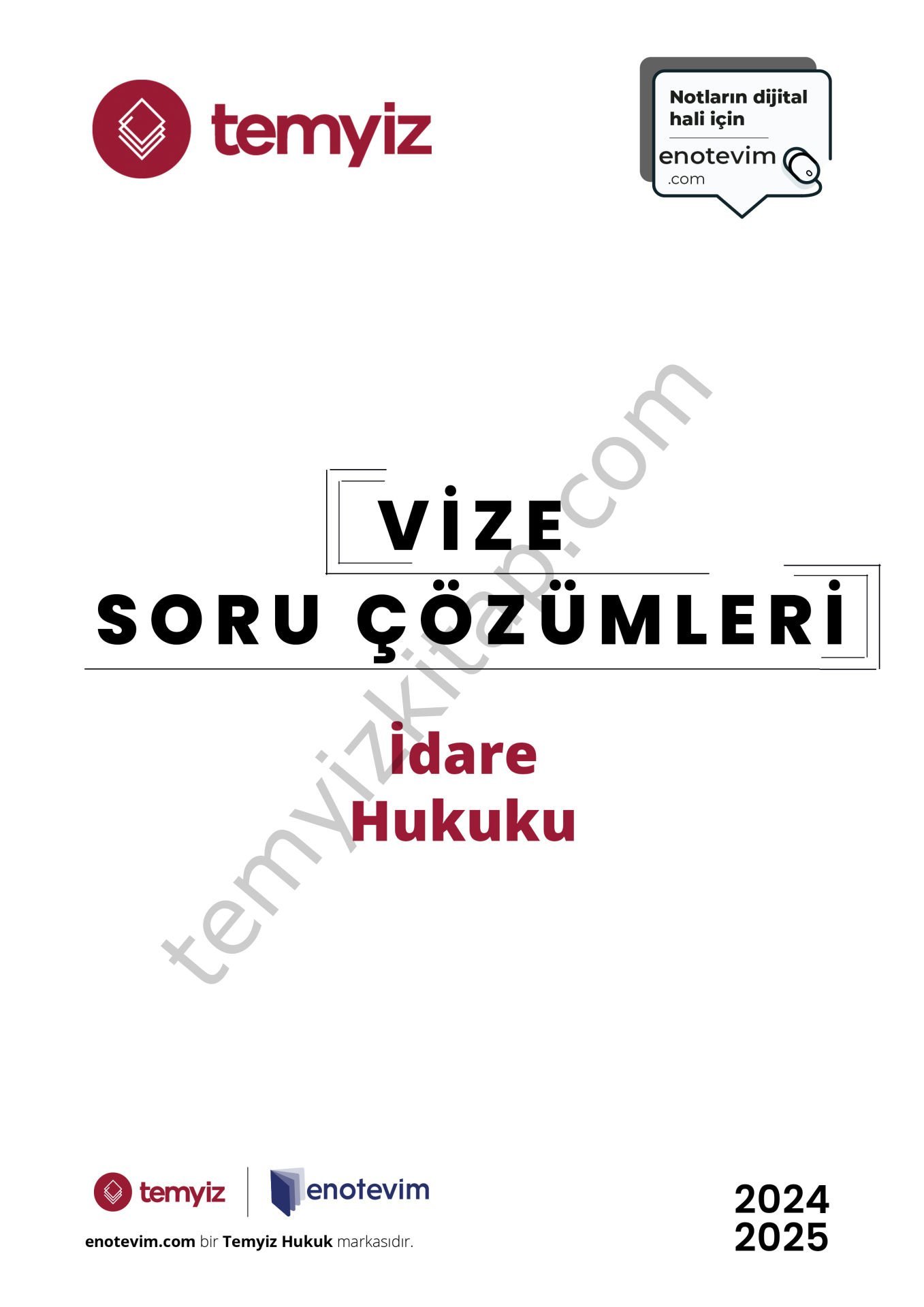 İdare Hukuku 2024-2025 Vize Çözümleri