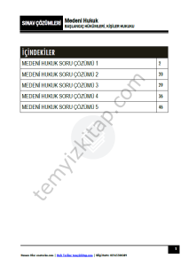 Medeni Hukuk 2024-2025 Vize Çözümleri