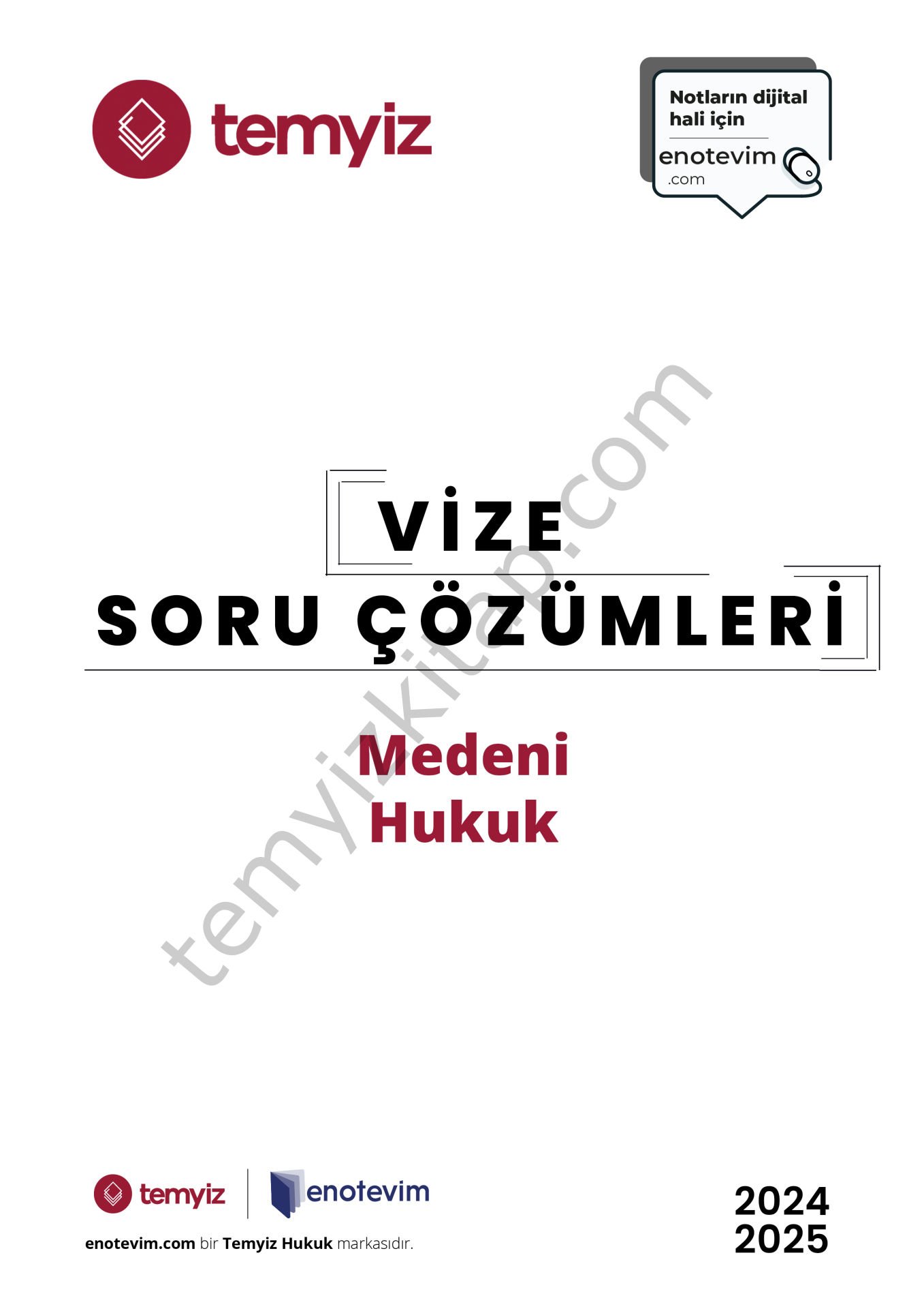 Medeni Hukuk 2024-2025 Vize Çözümleri