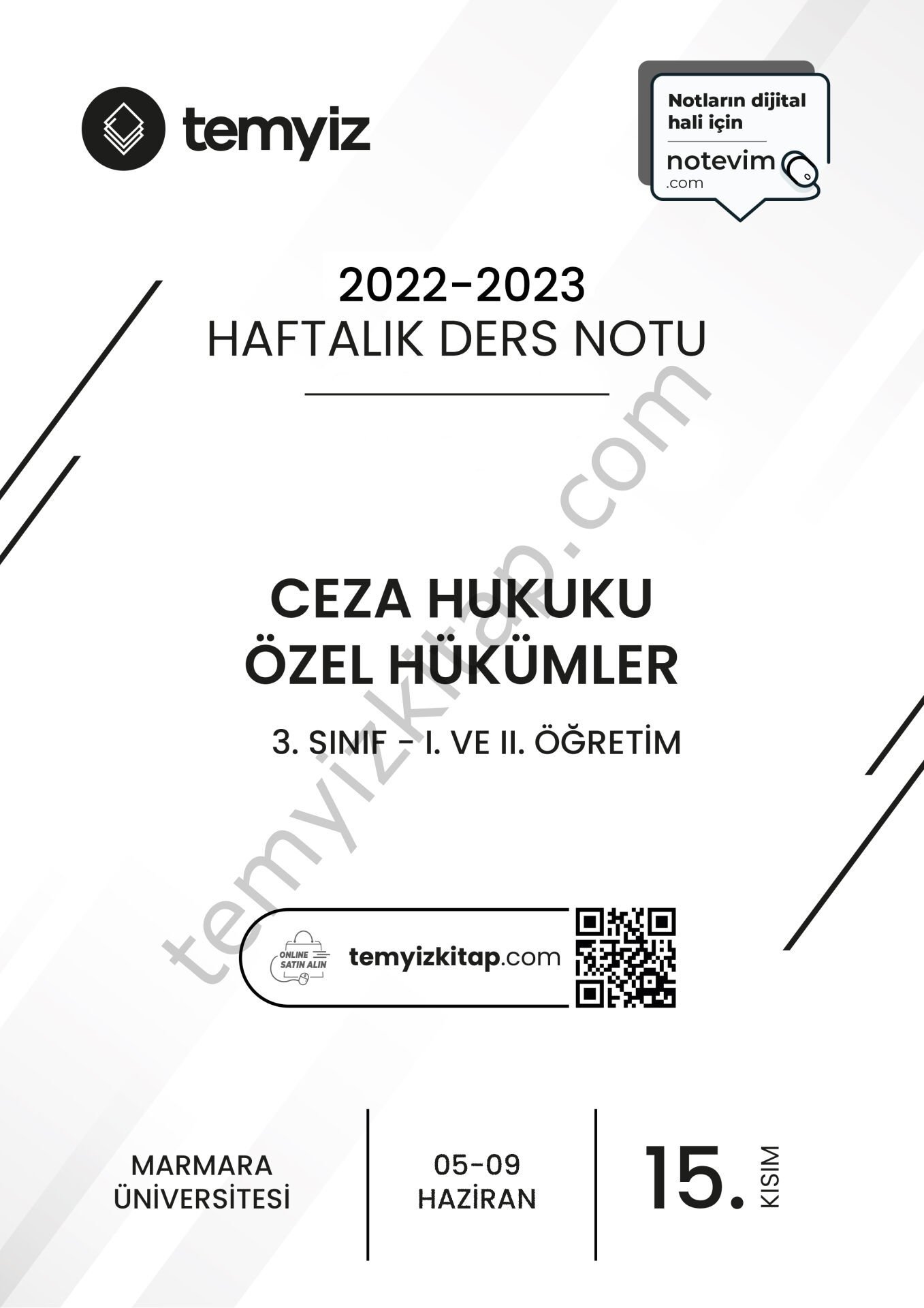 Ceza Hukuku Özel Hükümler 22-23 Bahar 15
