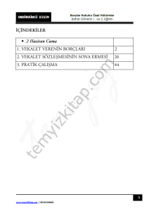 Borçlar Hukuku Özel Hükümler 22-23 Bahar 14