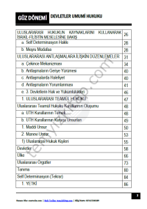 Devletler Umumi Hukuku 24-25 Güz 1-15 Tüm Haftalar