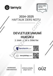 Devletler Umumi Hukuku 24-25 Güz 1-15 Tüm Haftalar