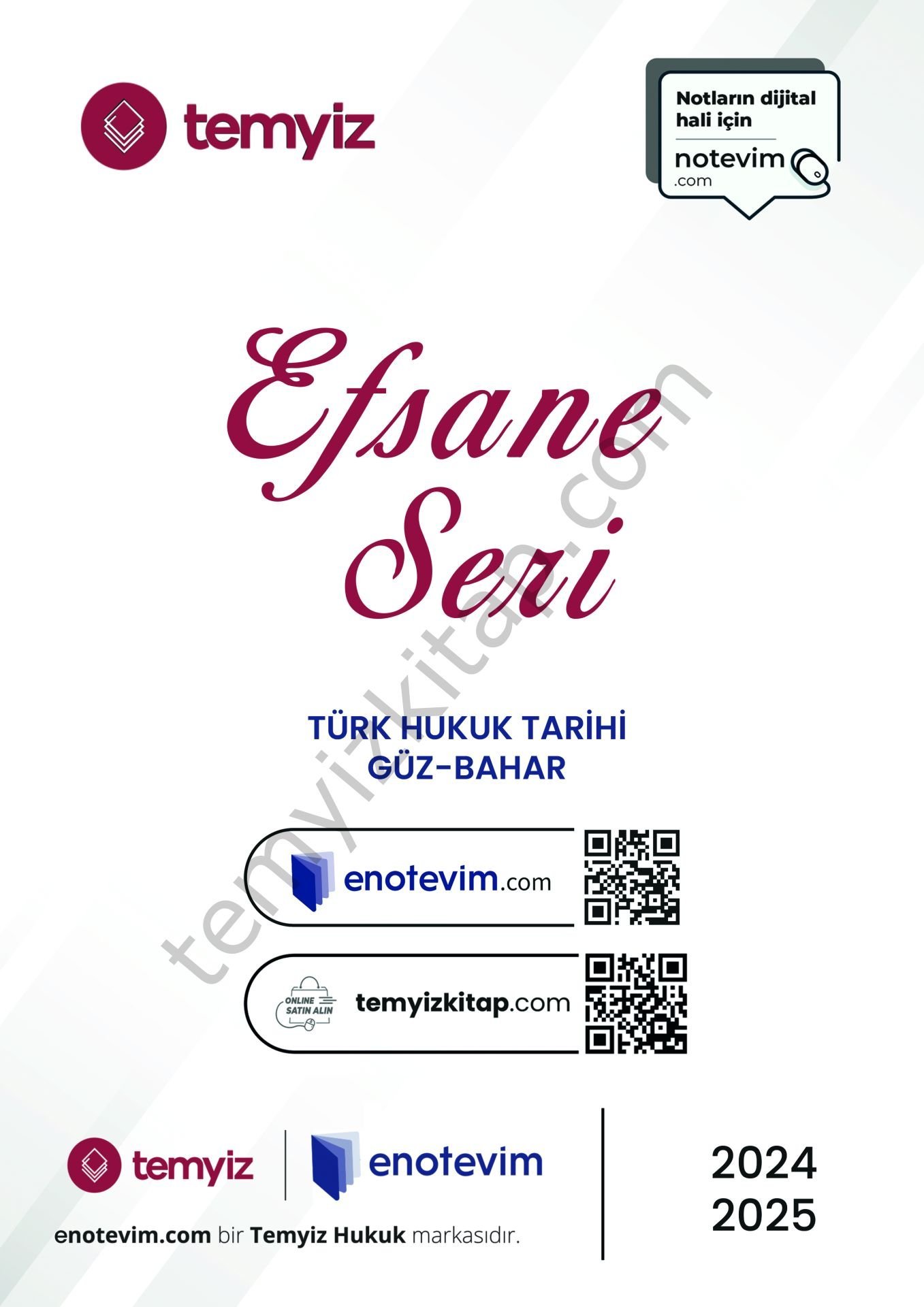 Türk Hukuk Tarihi 2024-2025 Güz-Bahar Efsane Seri