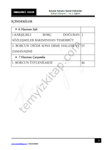 Borçlar Hukuku Genel Hükümler 22-23 Bahar 15