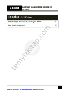 Borçlar Hukuku Özel Hükümler 24-25 Güz 7