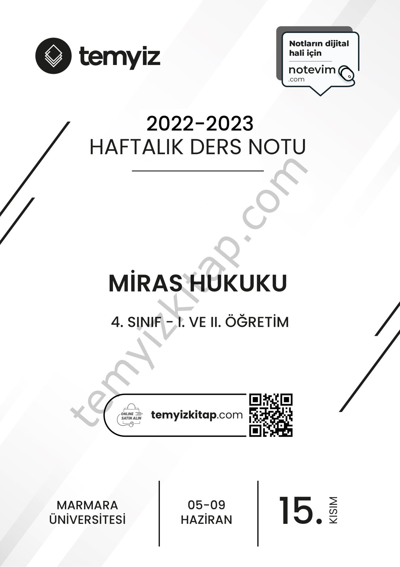 Miras Hukuku 22-23 Bahar 15