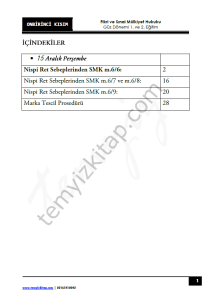 Fikri ve Sınai Mülkiyet Hukuku 22-23 Güz 11